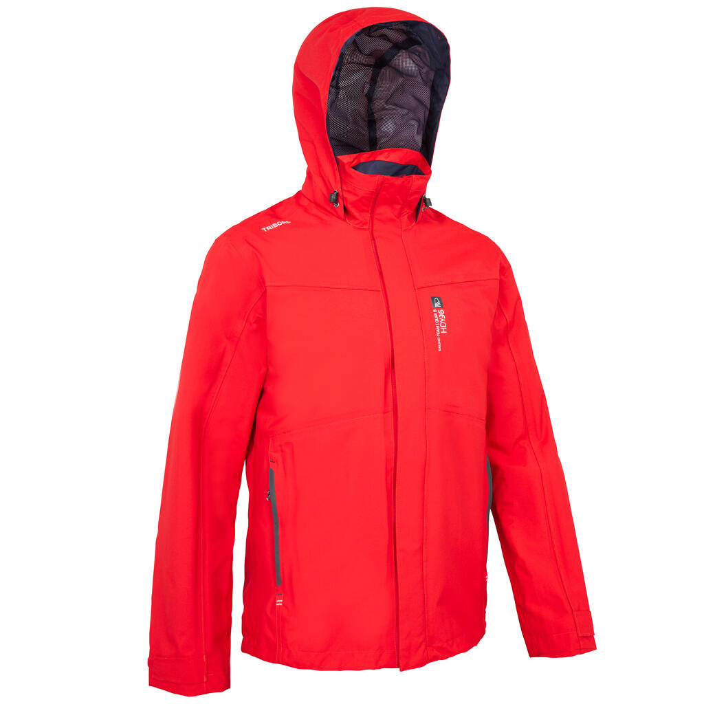 Segeljacke wasserdicht Sailing 300 Herren grau/orange
