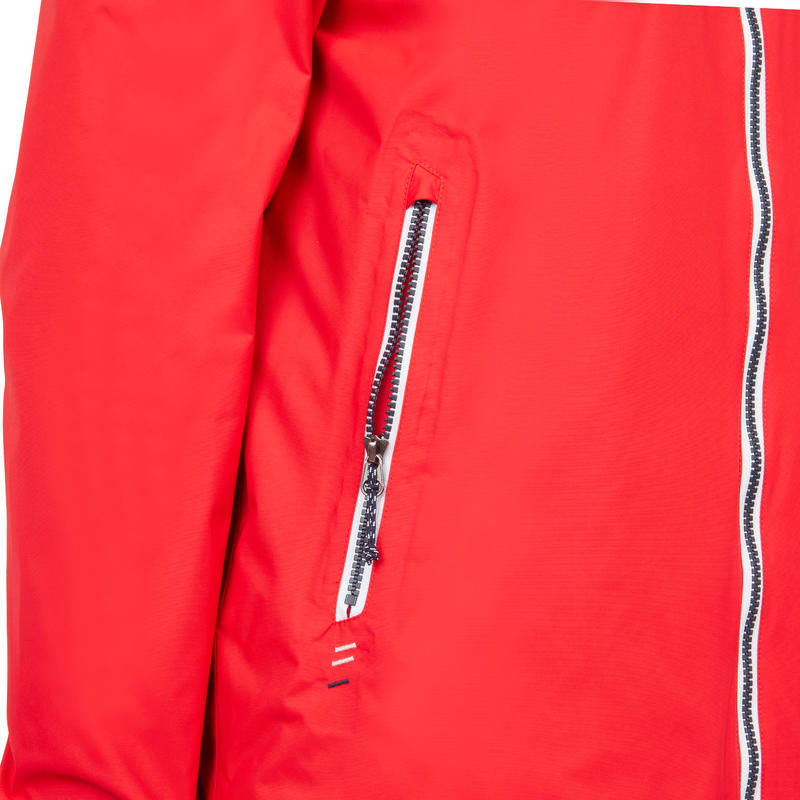 Men's waterproof windproof sailing jacket 100 - Red - Decathlon