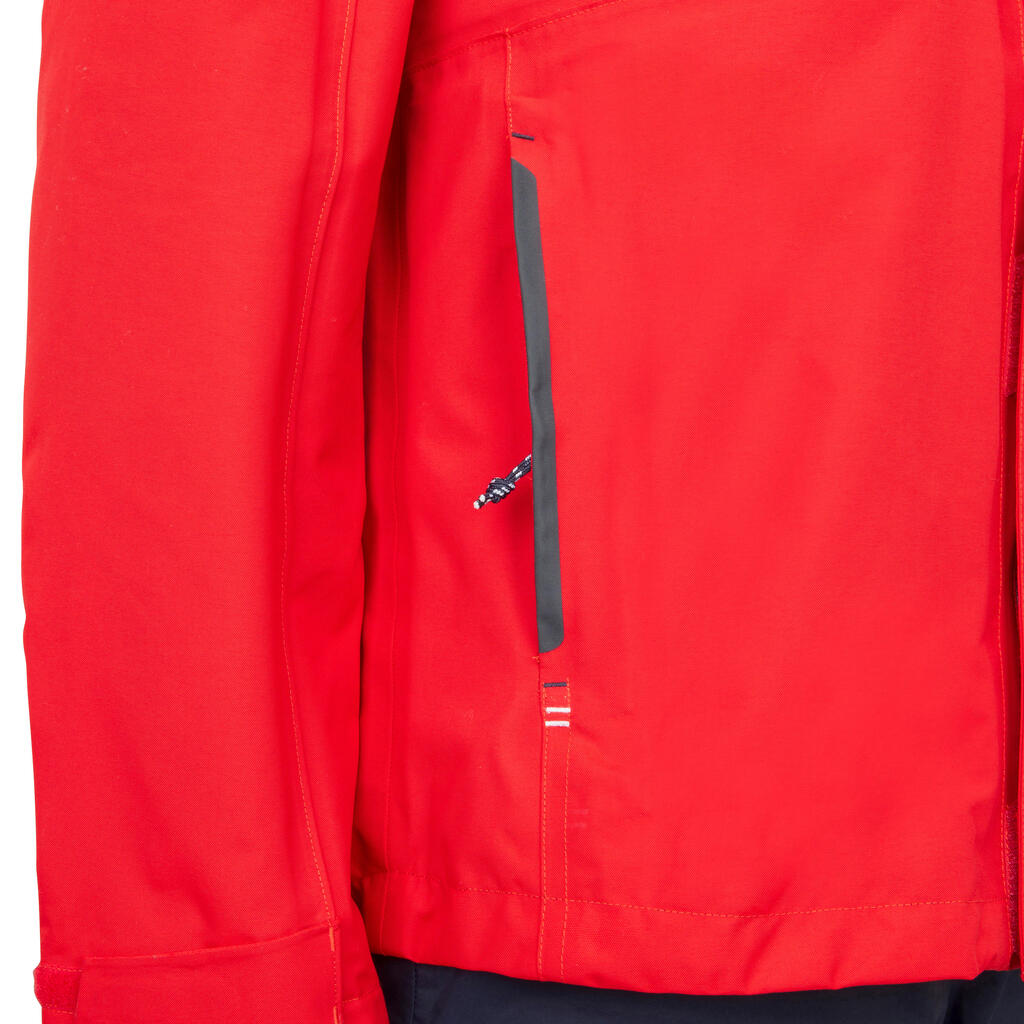 Segeljacke wasserdicht Sailing 300 Herren grau/orange