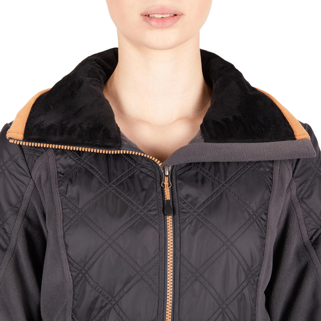Fleecejacke 500 Warm Damen grau