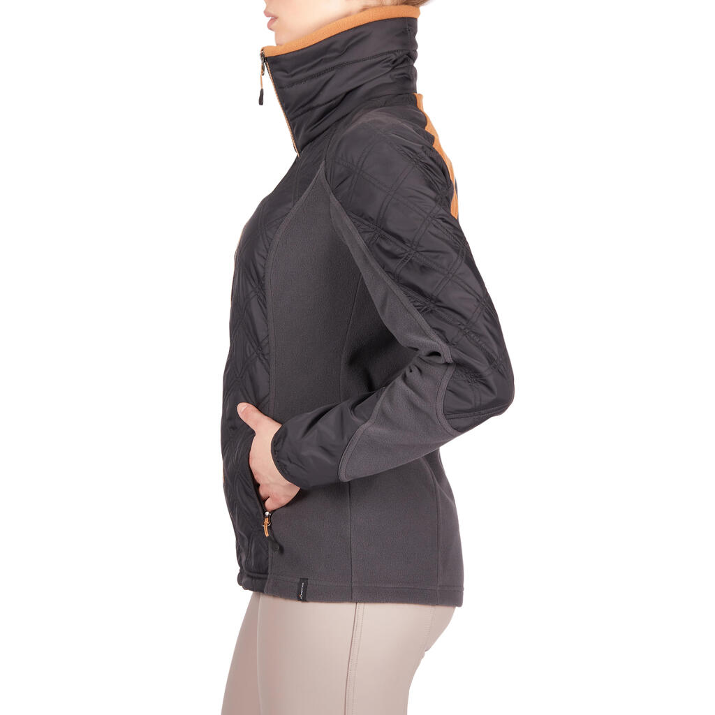 Fleecejacke 500 Warm Damen grau