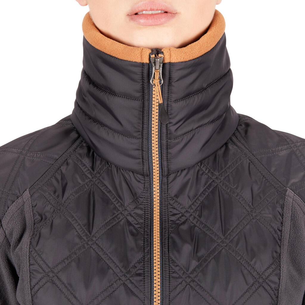Fleecejacke 500 Warm Damen grau