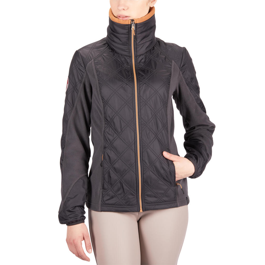 Fleecejacke 500 Warm Damen grau