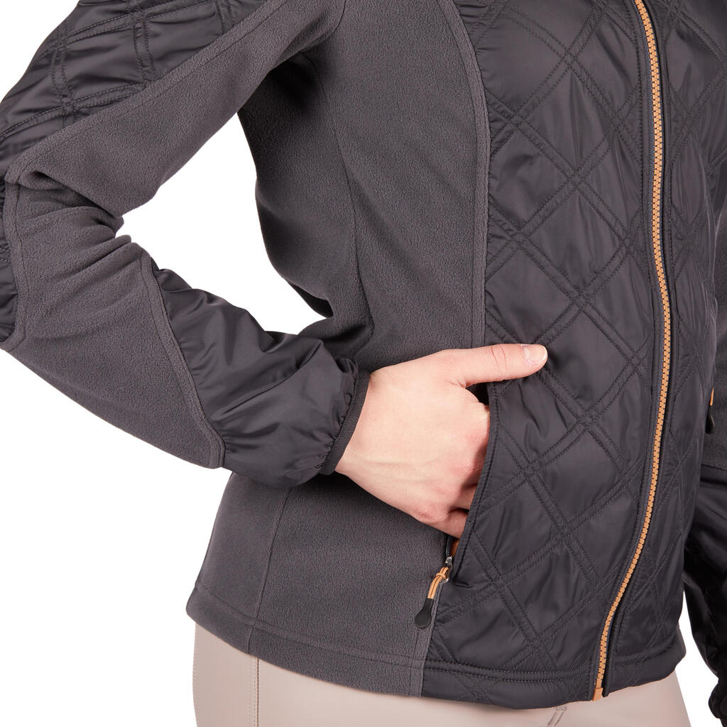Fleecejacke 500 Warm Damen grau