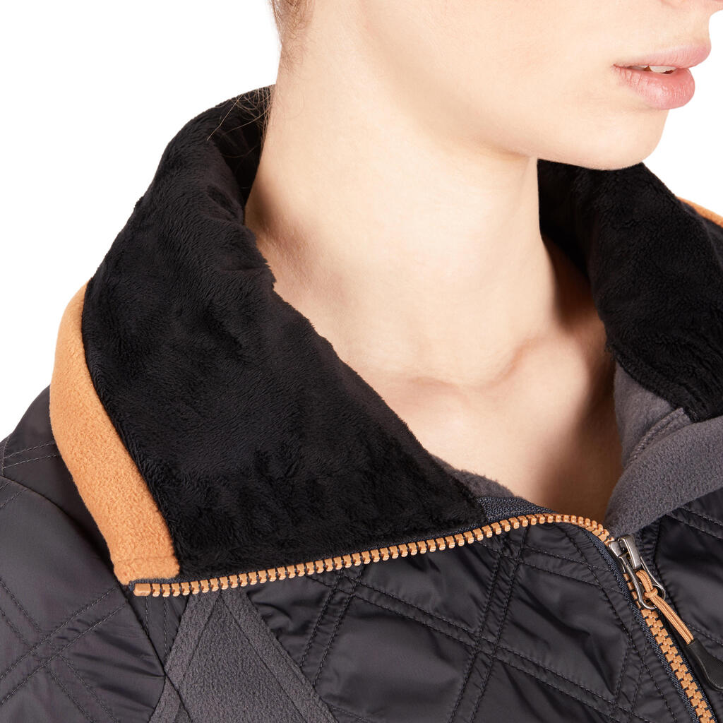 Fleecejacke 500 Warm Damen grau