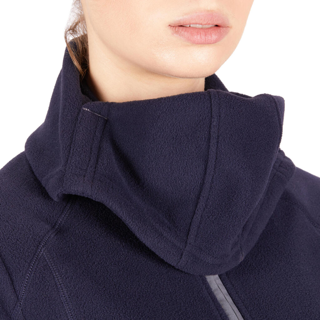 Women's Horse Riding 2-in-1 Hooded Fleece - Navy