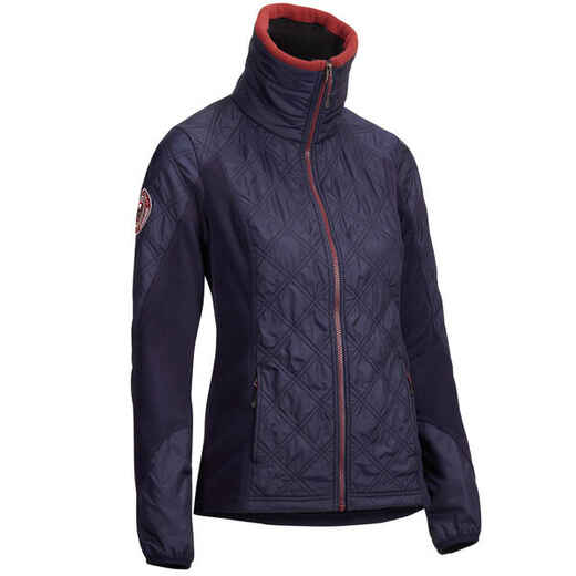 
      500 Warm Women's Horse Riding Fleece - Navy/Burgundy
  