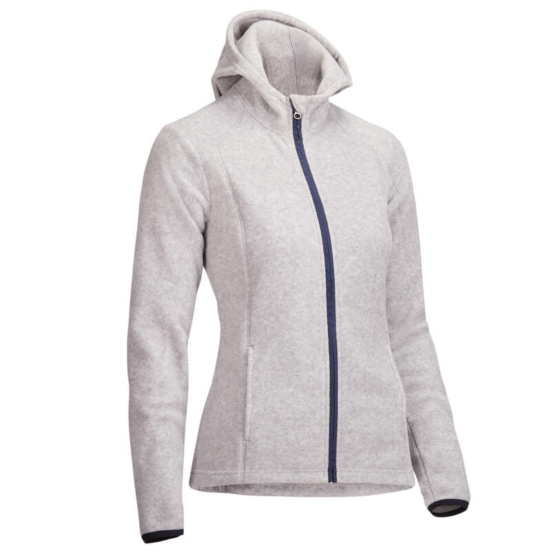 WOMAN COLD WEATHER RIDING WEAR - 2-in-1 Hooded Fleece - Grey FOUGANZA