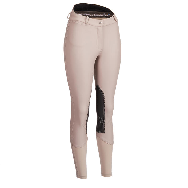 Pantalon équitation kipwarm chaud et déperlant Femme - 500 noir