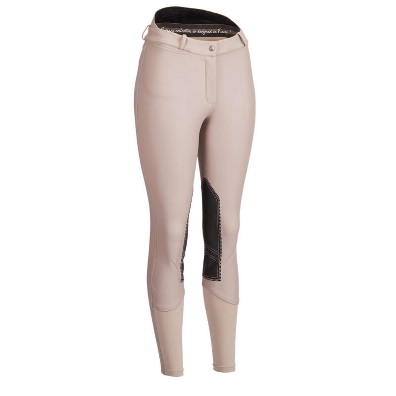 COLD WEATHER WOMAN RIDINGWEAR Horse Riding - Kipwarm Warm Jodhpurs - Beige FOUGANZA - Horse Riding Clothes
