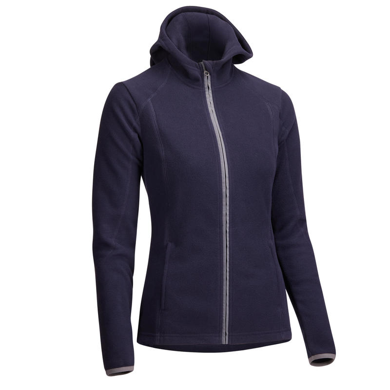 Women's Horseback Riding Hooded 2-In-1 Fleece Sweater - Navy Women's Horseback Riding Hooded 2-In-1 Fleece Sweater - Navy