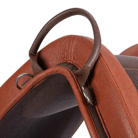 100 Horse Riding Fully Equipped Synthetic Pony Saddle - Brown