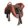 Bardette synthétique équipée équitation poney 100 marron