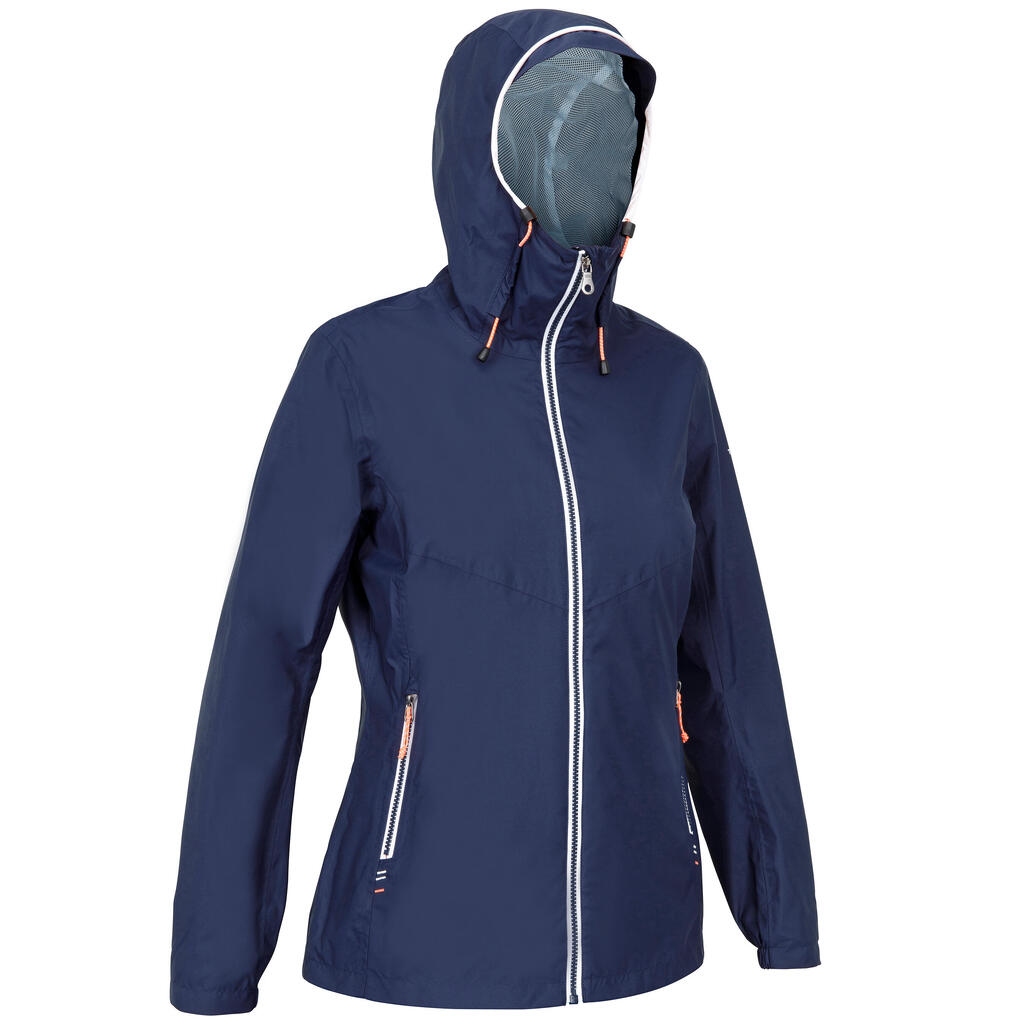 Veste imperméable de voile - veste de pluie SAILING 100 femme Ocre