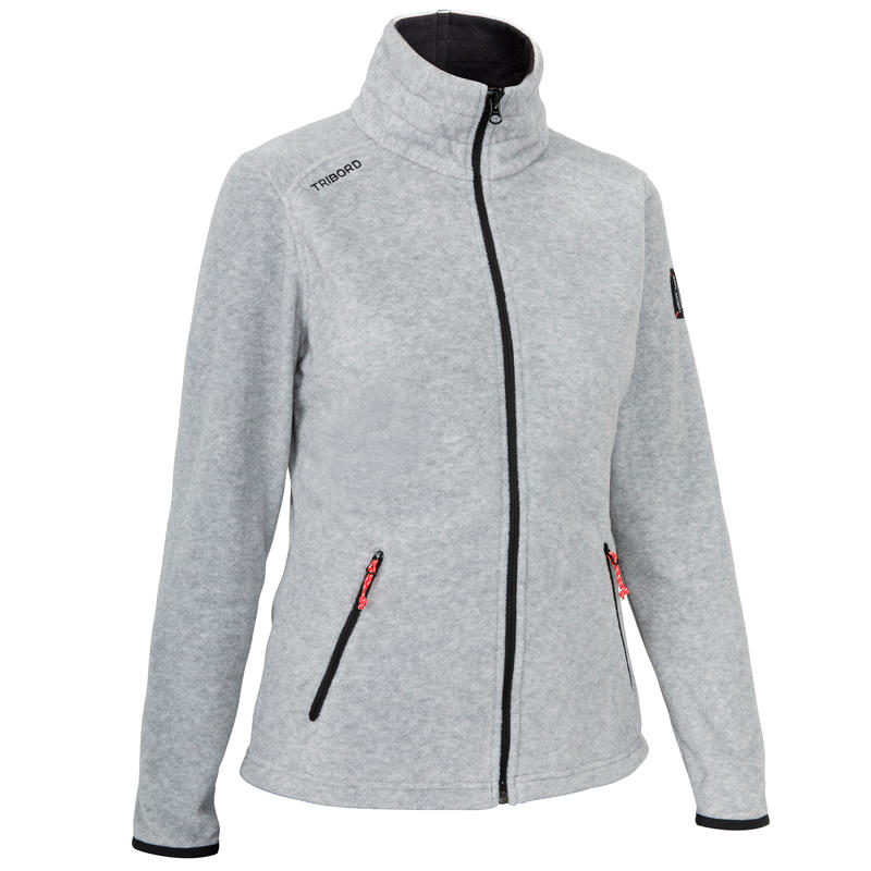 Polaire de régate femme COURSE gris chiné. Polaire de régate femme COURSE gris chiné.