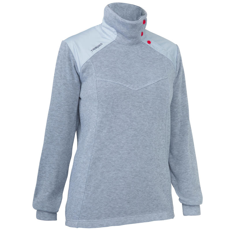 Sailing 100 Women's Warm Sailing Pullover GreySailing Clothing