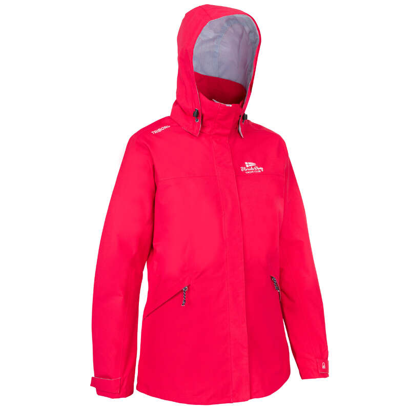 CRUISING RAINY WEATHER WOMAN CLOTHES Sailing - Sailing 300 W Jacket - Pink TRIBORD - Sailing Clothing