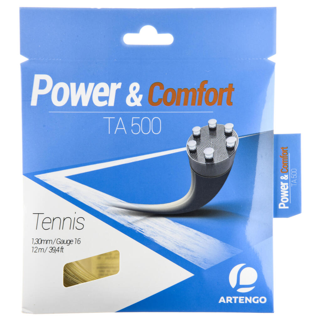 Cordaje multifilamento para raqueta de tenis Confort 1,3mm - Artengo Ta500 beige