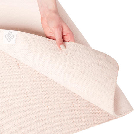 Коврик для йоги из натурального каучука и джута 4 мм