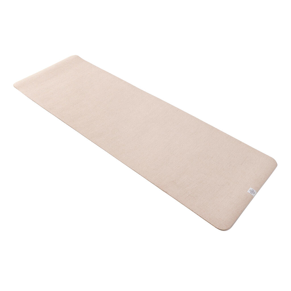 Natural/Jute Rubber Yoga Mat 4 mm - Beige