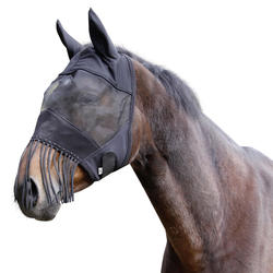 Vliegenmasker voor pony's en paarden zwart