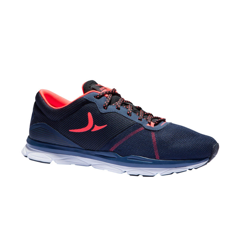 Chaussures fitness - Chaussures fitness cardio-training 500 femme bleu et corail Chaussures fitness - Chaussures fitness cardio-training 500 femme bleu et corail