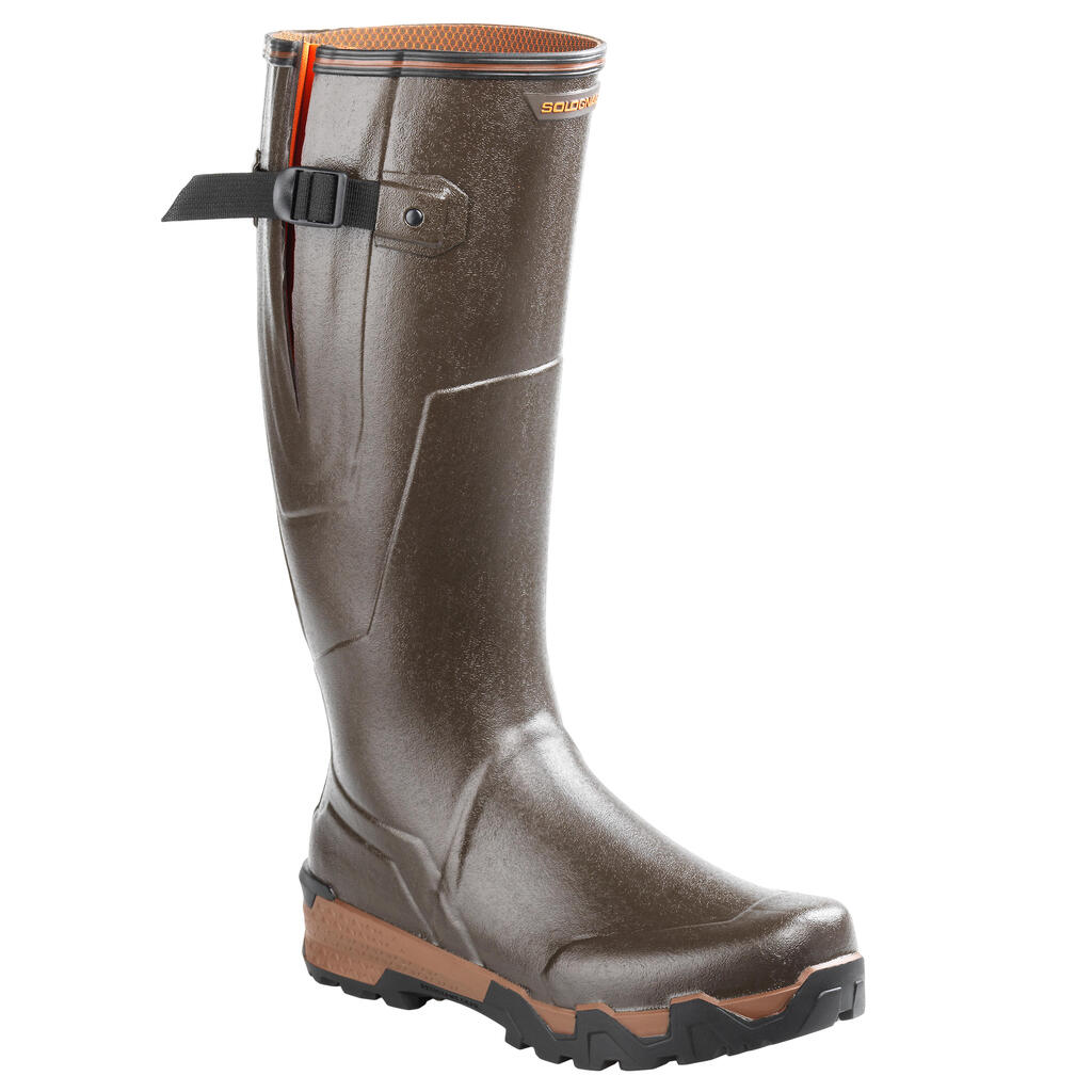 R920 tall wellies with gusset - brown