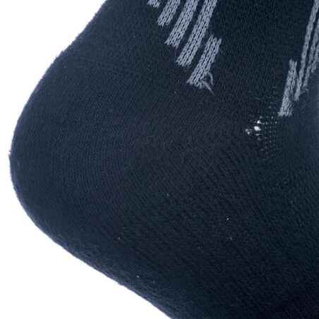 Kids' Intermediate Mid-Rise Basketball Socks Twin-Pack - Black