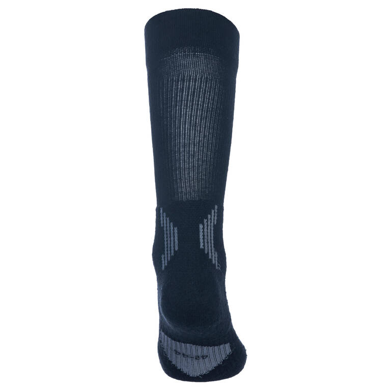 500 Mid-Length Basketball Socks Twin-Pack - Black