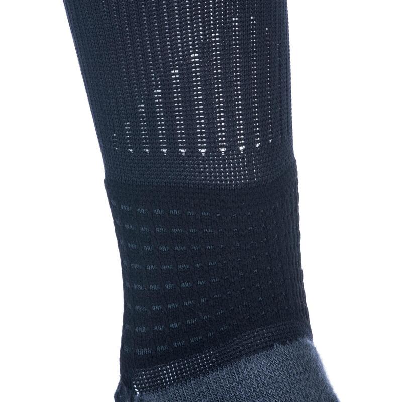 CHAUSSETTES DE BASKETBALL HOMME/FEMME SO900 MID NOIR GRIS