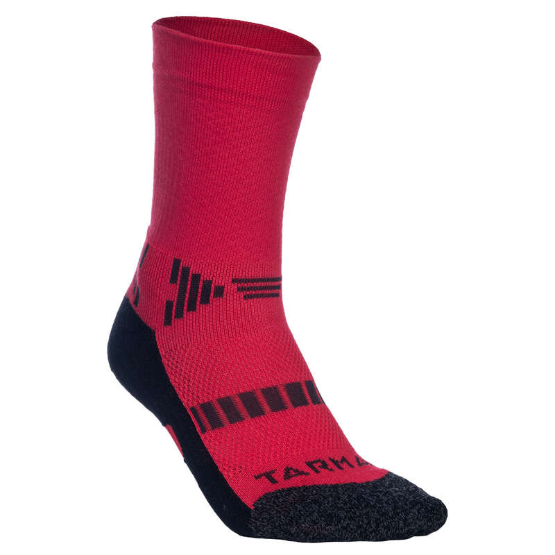 KIDS BASKETBALL FOOTWEAR - Basketball Socks - Red/Black TARMAK