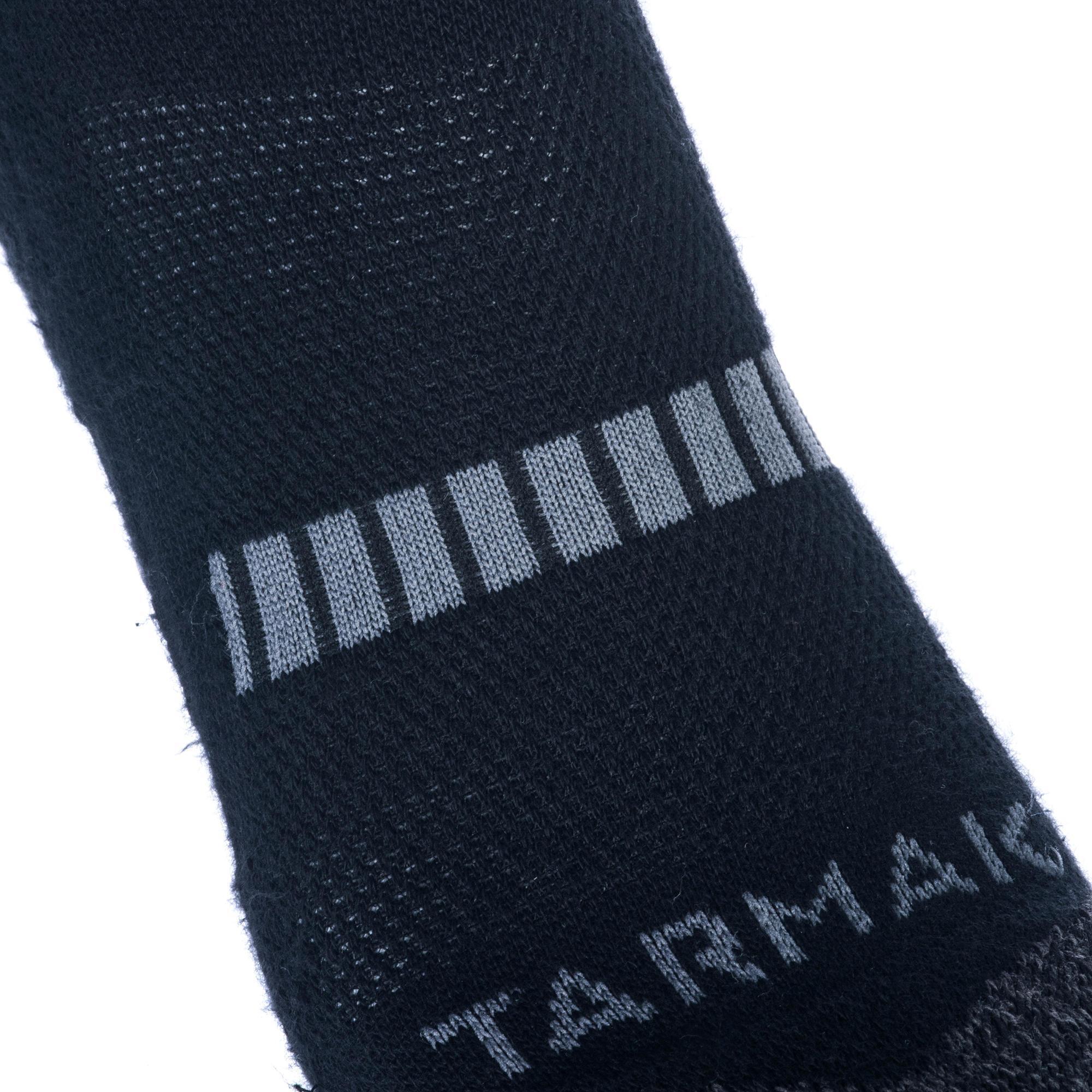 Men's/Women's Mid-Rise Basketball Socks SO500 Twin-Pack - Black 6/8
