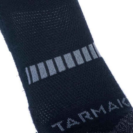 Kids' Intermediate Mid-Rise Basketball Socks Twin-Pack - Black