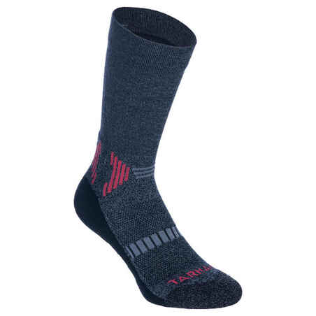 Basketbalové ponožky MID 500 pre pokročilých unisex melírované sivé