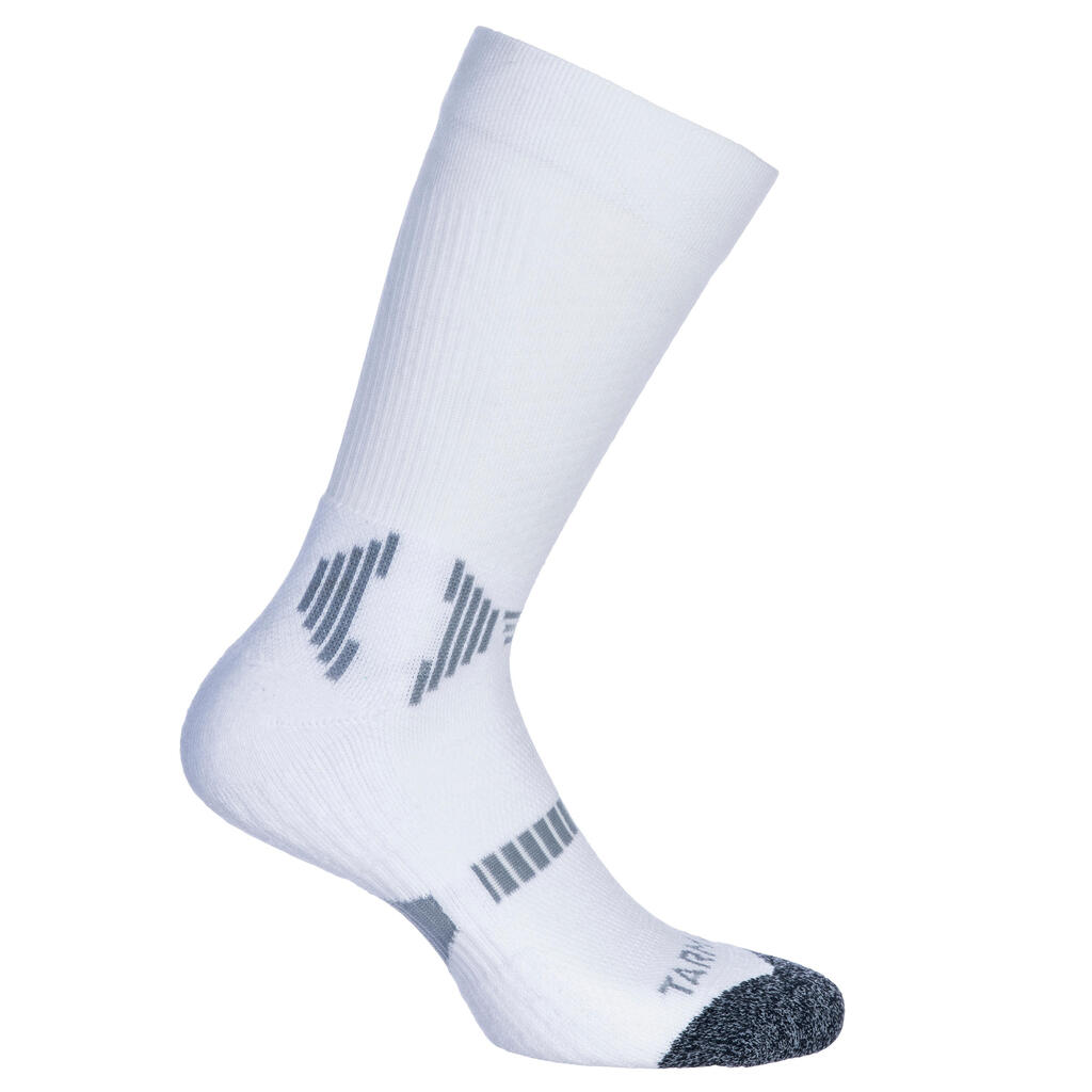 Kids' Mid-Rise Intermediate Basketball Socks Twin-Pack - White