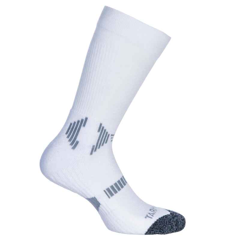 Kids' Mid Basketball Socks For Intermediate Players Twin-Pack - White