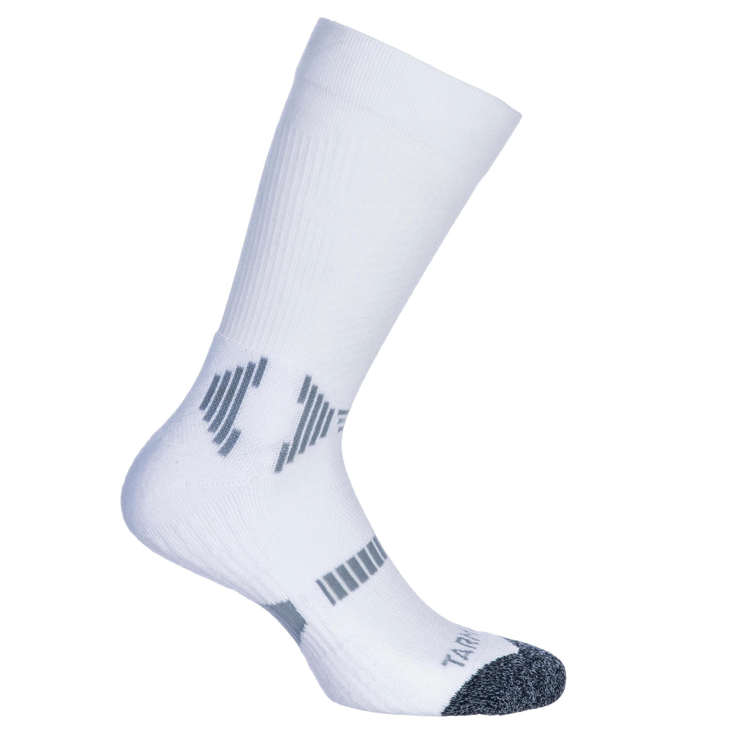 Kids' Mid-Rise Intermediate Basketball Socks Twin-Pack - White 3/9