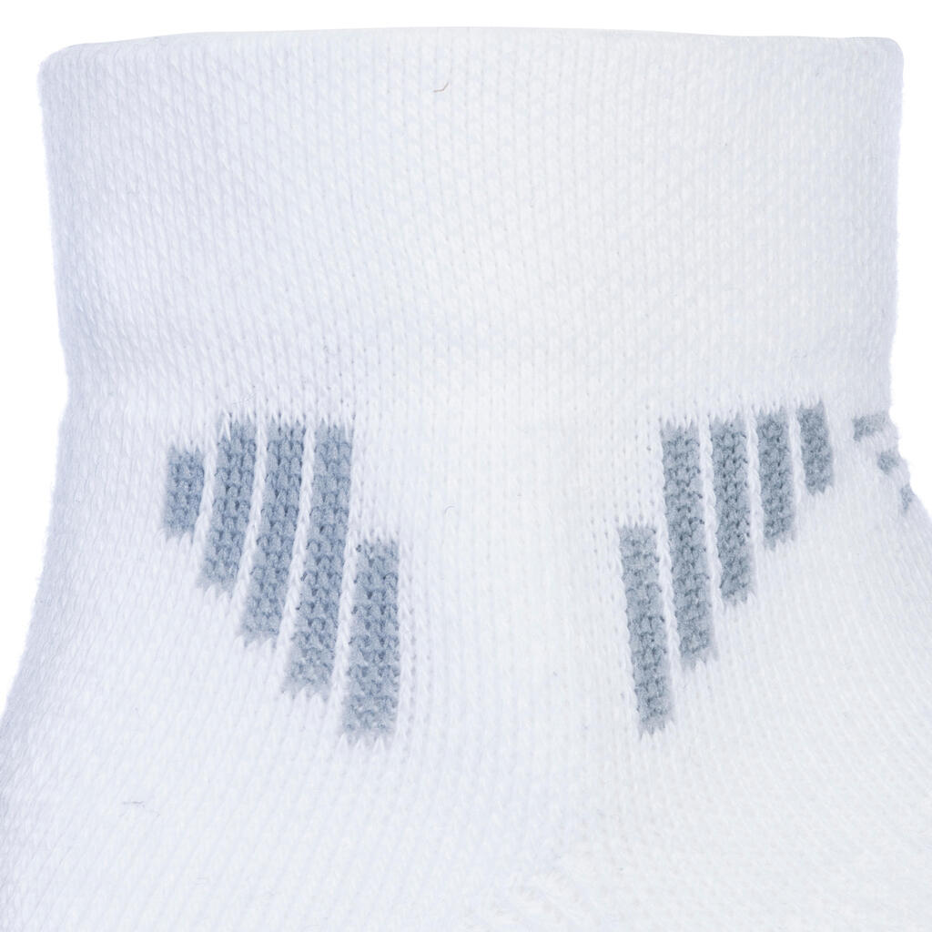 Men's/Women's Low-Rise Basketball Socks SO500 Low Twin-Pack - White