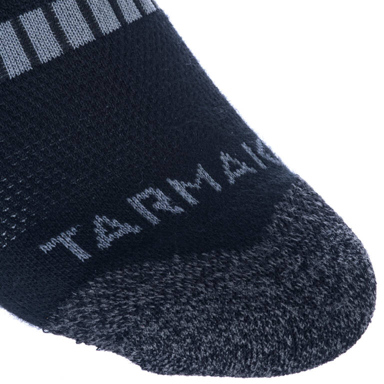 Men's/Women's Mid-Rise Basketball Socks SO500 Twin-Pack - Black