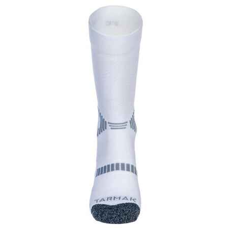Basketballsocken SO500 Halbhoch Damen/Herren 2er-Pack weiss