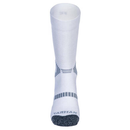 Kids' Mid-Rise Intermediate Basketball Socks Twin-Pack - White