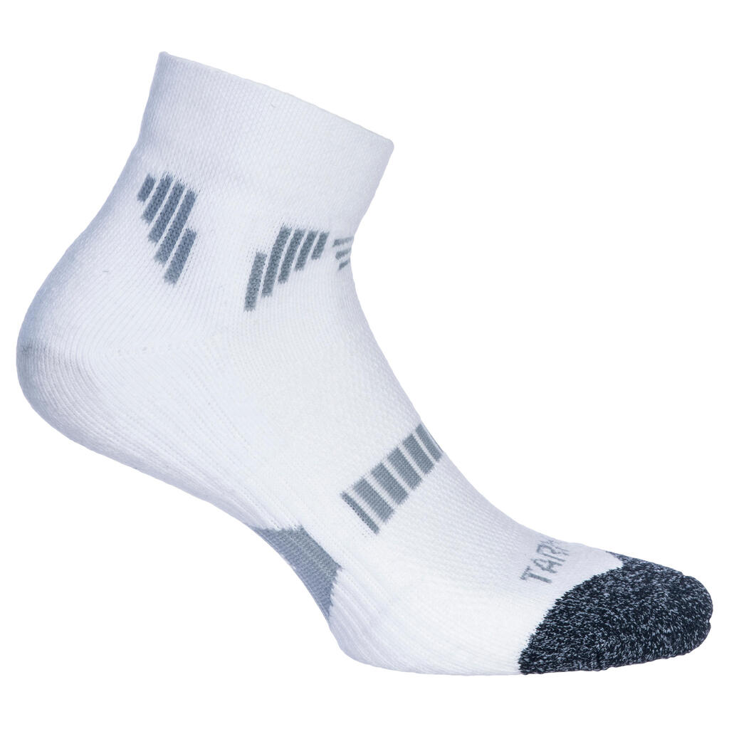 Kids' Low-Rise Intermediate Basketball Socks Twin-Pack - White