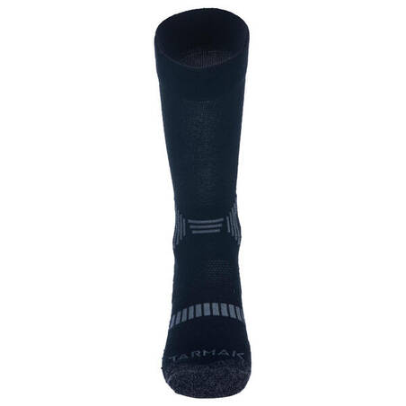 500 Mid-Length Basketball Socks Twin-Pack - Black