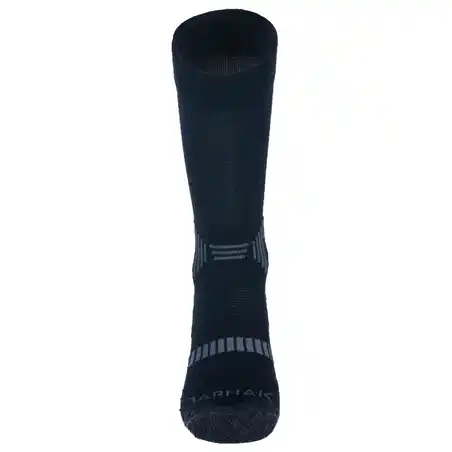 Men's/Women's Mid-Rise Basketball Socks SO500 Twin-Pack - Black