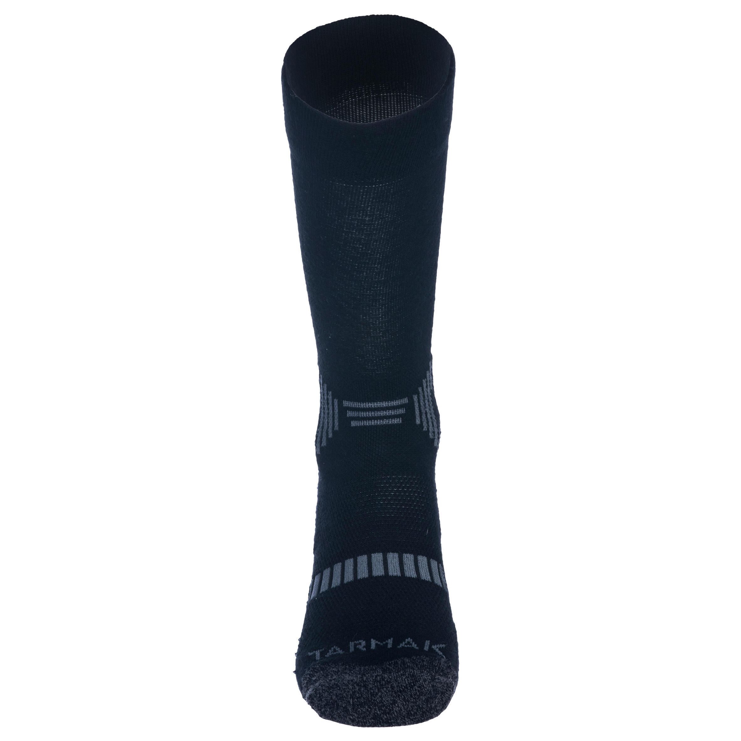 Men's/Women's Mid-Rise Basketball Socks SO500 Twin-Pack - Black 3/8