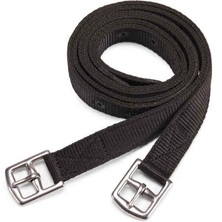 100 Children's Horse Riding Stirrup Leathers - Black