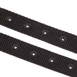 Kids' Horse Riding Synthetic Stirrup Leathers 100 - Black