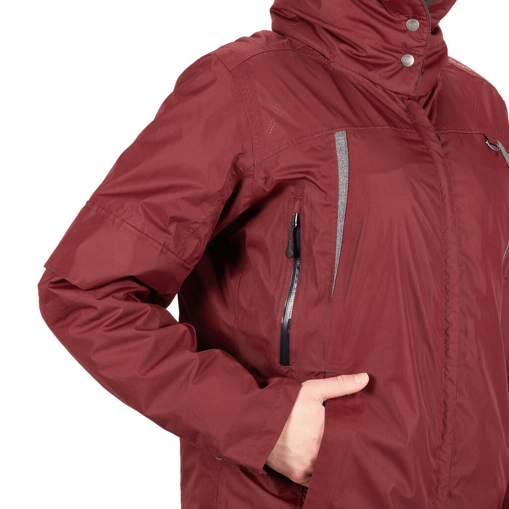 Winter-Reitjacke Tosca wasserdicht Damen bordeaux