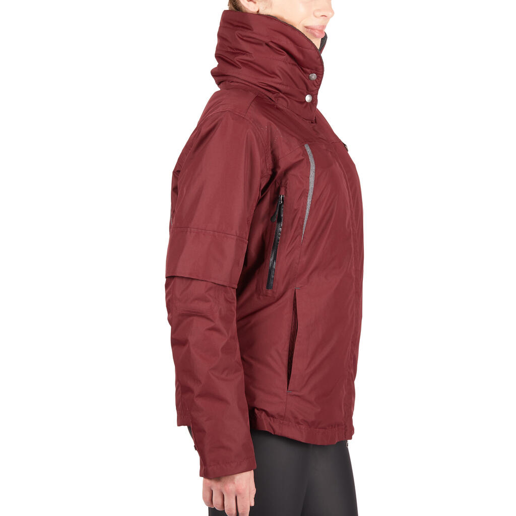 Winter-Reitjacke Tosca wasserdicht Damen bordeaux