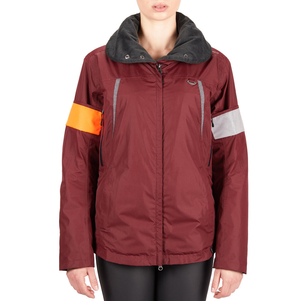 Winter-Reitjacke Tosca wasserdicht Damen bordeaux